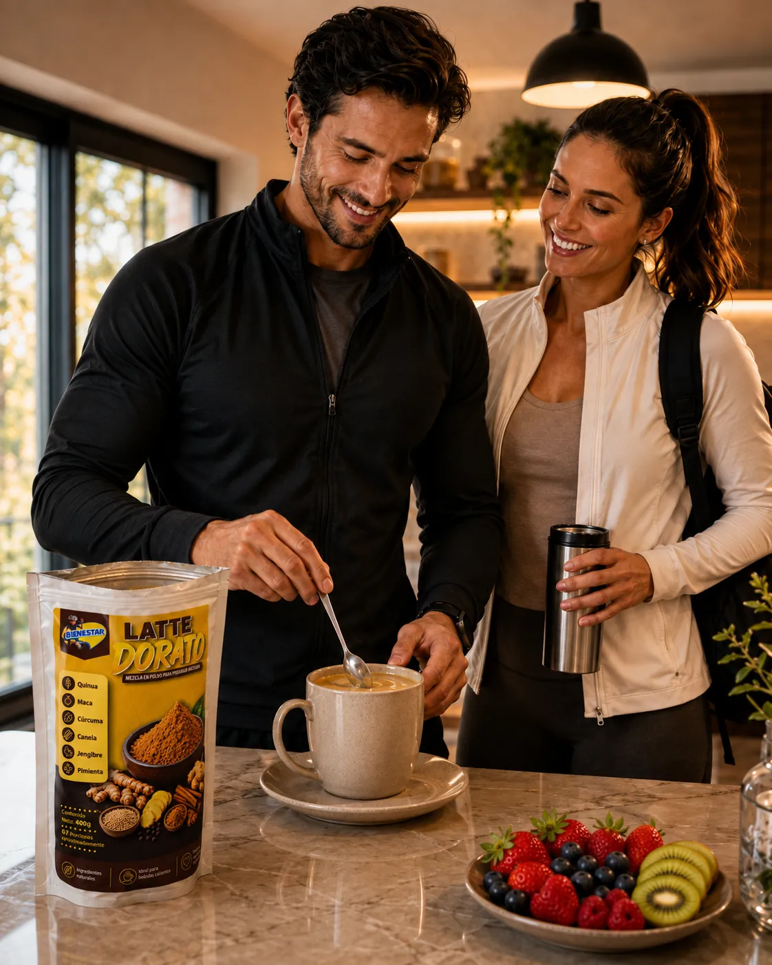 Latte Dorato CHOCATA servido en taza