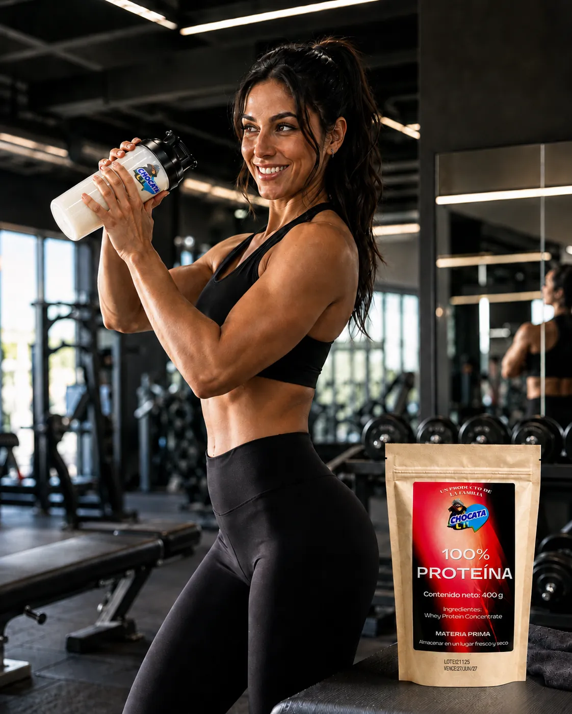 Deportista con proteína CHOCATA